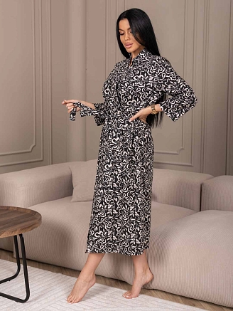 Женский халат мод.1874/7 / Черный