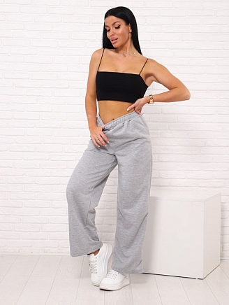 Женские брюки БР-10 / Серый меланж