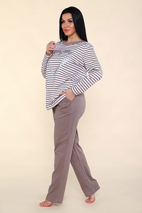 Женский комплект Сердце 621 / Светло-серый