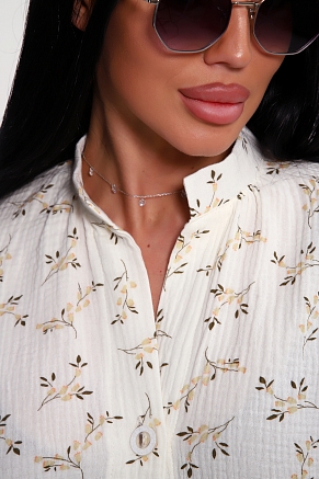 Женская рубашка 32745 / бежевый