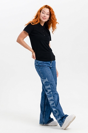 Женская футболка 14402 поло / черный