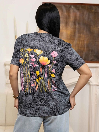 Женская футболка мод.2156/4 / Черный