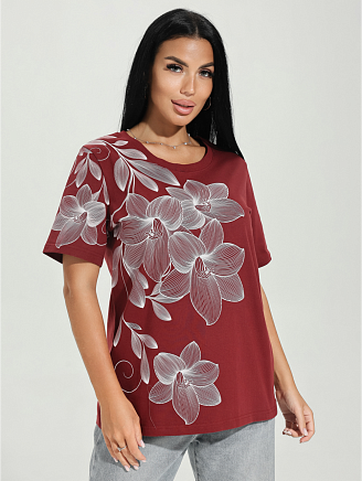 Женская футболка Лирика / Бордо