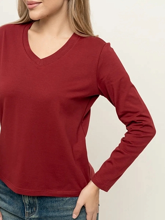 Женская футболка "Милана" / Бордовый арт. к1284бр