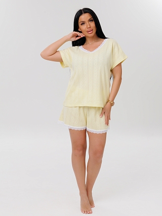 Женская пижама П-115(Риб) / Светло-желтый