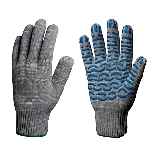 Перчатки 10 класс 6 нитей 8п. / Х/б с ПВХ