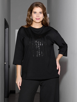 Женская футболка Майна-1 Ф-127 / чёрный