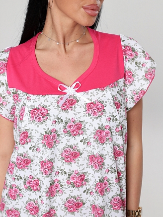 Женская ночная сорочка М-003 / розовый