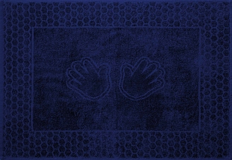 Полотенце махровое Ручки / темно-синий