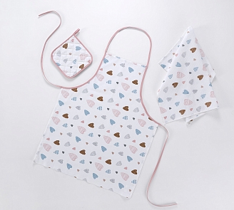 Набор для кухни рогожка 3 предмета / С любовью