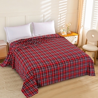 Плед велсофт №94 / Стильная клетка