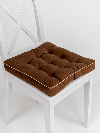 Подушка на стул с бортом / Шоколад