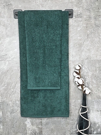 Набор махровых полотенец 2 шт 50x90, 70x140 / малахит