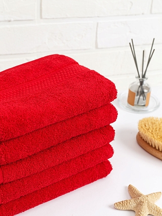 Полотенце махровое г/к Узбекистан 460 гр/м2 / 109-красный