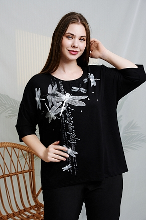 Женская туника 9185 / черный