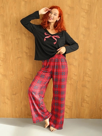 Женский костюм с брюками 2240 / Красный