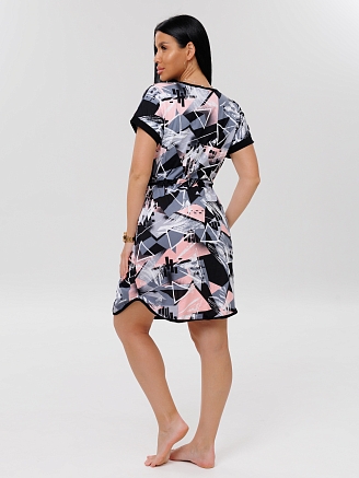 Женский халат Х-140(К) / Серый (треугольники)