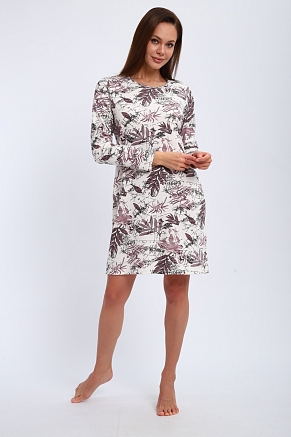 Ночная сорочка из интерлока Соня / Кофе