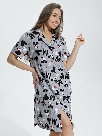 Женский халат Сансара / Микки серый