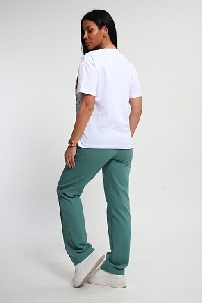 Женский костюм 74724 / изумрудный