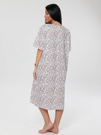 Женская сорочка Сор-38(К) / Молочный (листья)