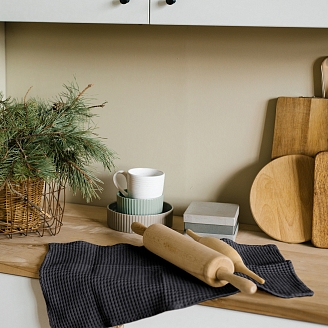 Полотенце вафельное "Verossa" / Темный базальт