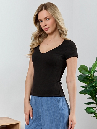 Женская блузка (топ) Сиеста-7 / чёрный