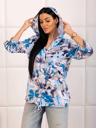 Женская рубашка мод.2176/2 / Голубой