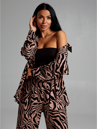 Женский костюм Рошель / Зебра бежевая