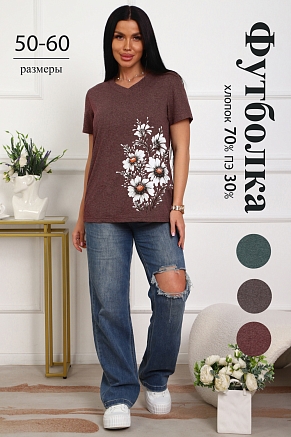 Женская футболка 29540 / бордо