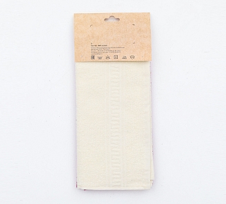 Набор махровых полотенец 3402 Орнамент / Яркая фуксия + кремовый