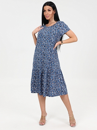 Женское платье М-996 / Цветок синий