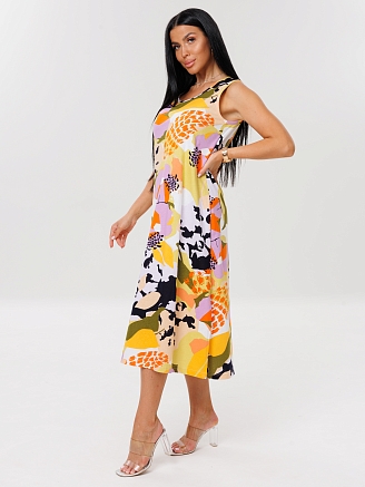 Женский сарафан С- 93(К) / Желтый (узоры)