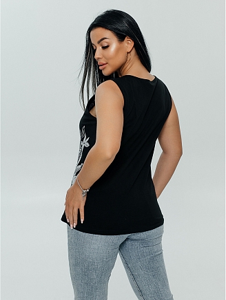 Женская майка Бали / Черный