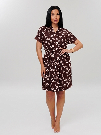 Женский комплект Сор-14(Вис) + Х-14(Вис) / Бордовый (цветы)