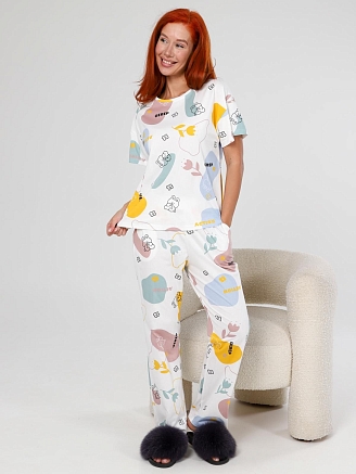 Женская пижама Мирин / молочный