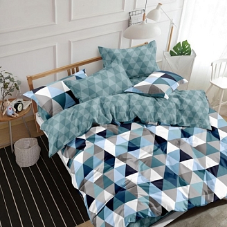 Постельное белье поплин набивной с одеялом / В ассортименте