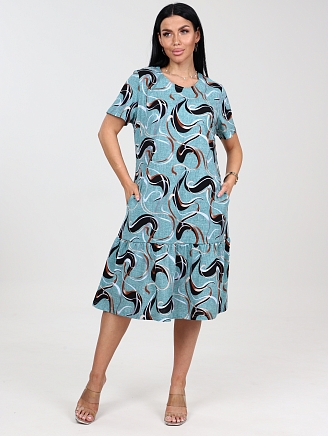 Женское платье АЛЕНА ПлК-2582 / Серпантин на ментоле