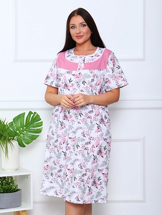 Женская ночная сорочка М-050 / Розовый