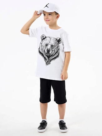 Детская пижама с шортами "Сорванец" / Медведь