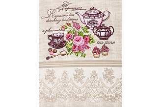 Набор полотенец вафельное полотно 3 шт. / Чаепитие