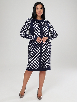 Женское платье СИЛУЭТ ПлМ-311 / Ромбики
