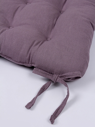 Комплект подушек на стул с завязками (бязь) 2 шт. / Сливовый