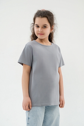 Подростковая футболка из кулирки / Светло-серый
