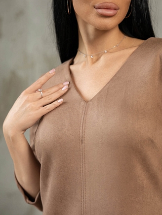 Женское платье мод.1446/3 / Бежевый