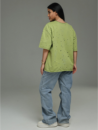 Женская футболка Винтаж / Салатовый