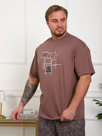 Мужская пижама Лиам / коричневый