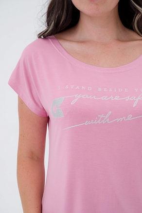 Футболка женская Лирика You are safe / нежно-розовый
