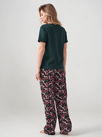 Женская пижама "Лошадка" 2416-К / Зеленый