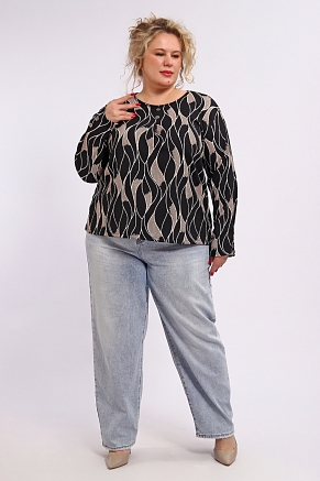 Женская туника 29021 / черно-белый